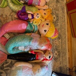 Colorful Mermaid Plush Doll Set